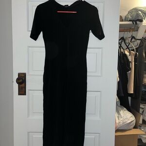 Vintage 90s Gap Midi Dress V Neck With Short Sleeves Size XS